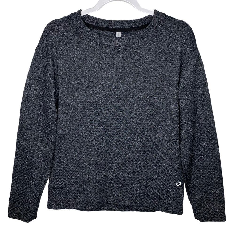 Gap Fit Diamond Jacquia Charcoal Heath Sweater Extra Small